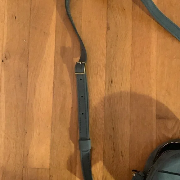 Portland Leather Round Crossbody Bag - Gray - Picture 5 of 6